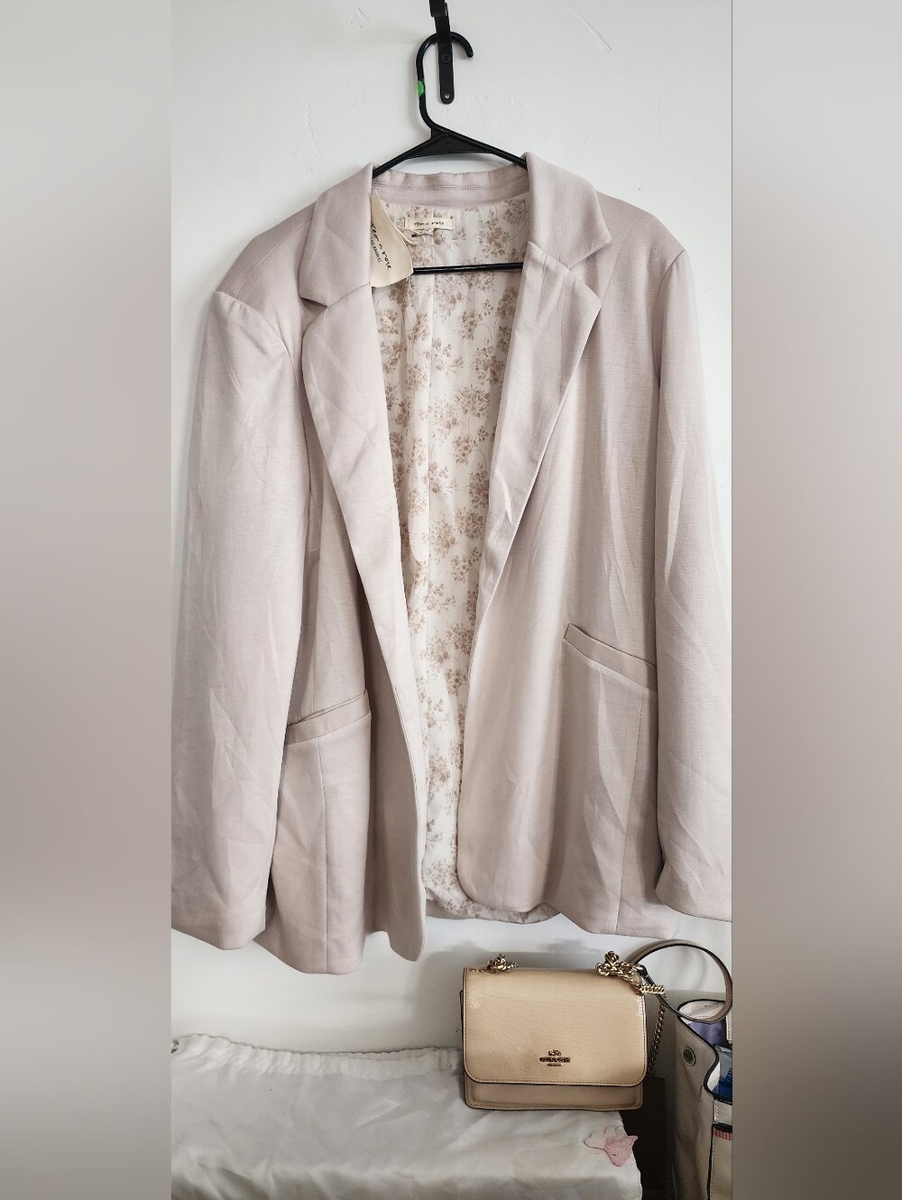 tea n rose Blazer Jacket in Soft Blush